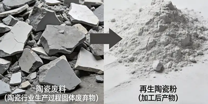 陶瓷废料与再生陶瓷粉