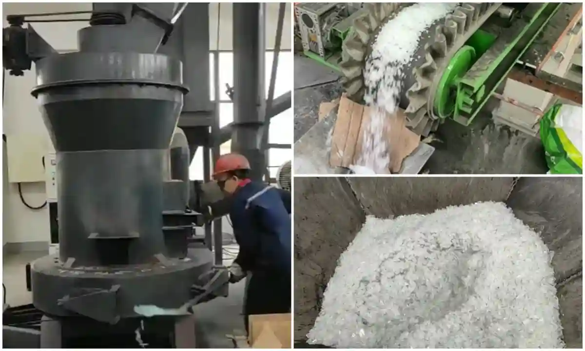 玻璃磨粉机客户现场